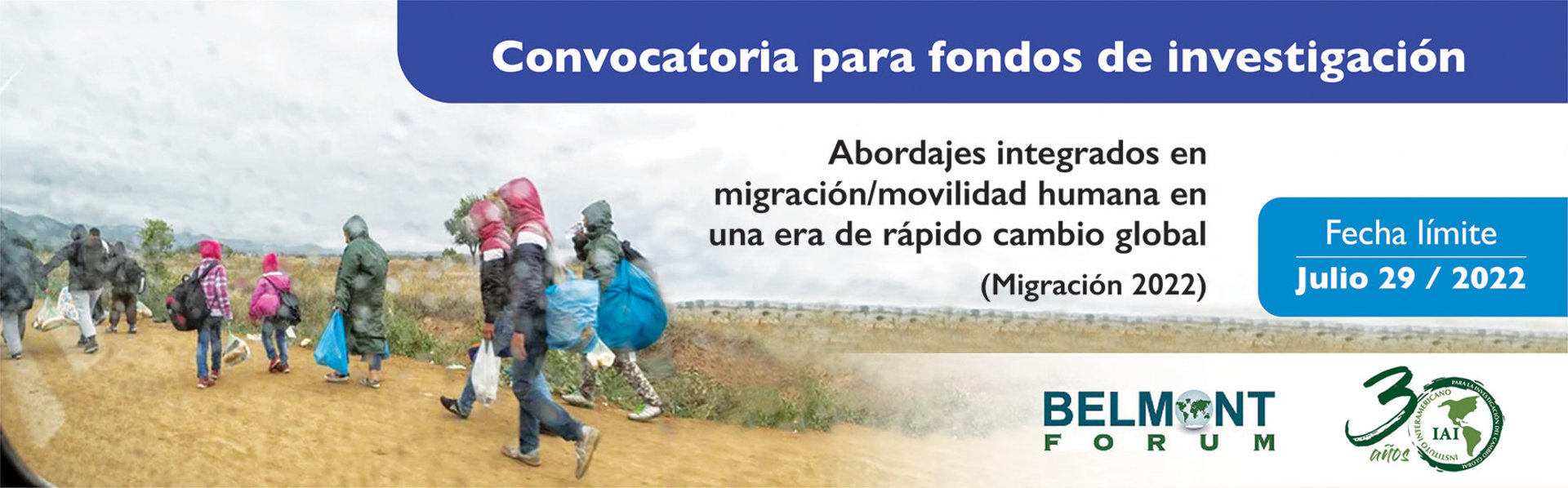 Sesión informativa sobre oportunidad de financiamiento: Convocatoria para financiamiento de investigación en migración y movilidad humana.